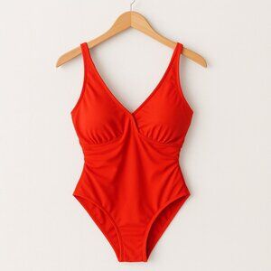 Holipick Vibrant Red One-Piece Swimsuit Flattering Tummy Control, Size XXL, NWT
